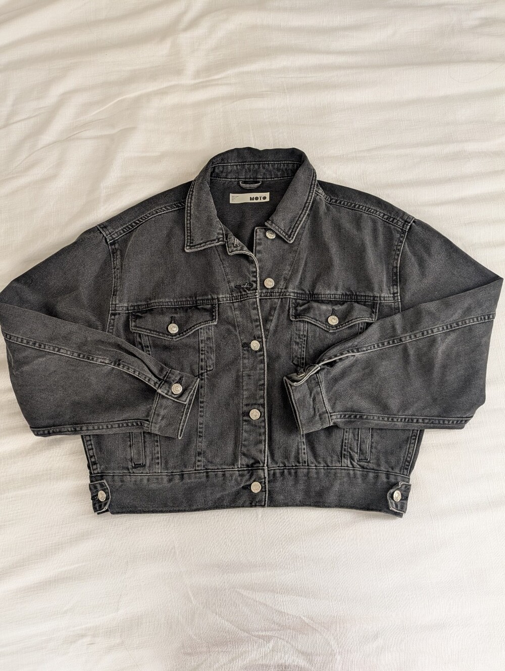 Topshop Women's Black Denim Jacket